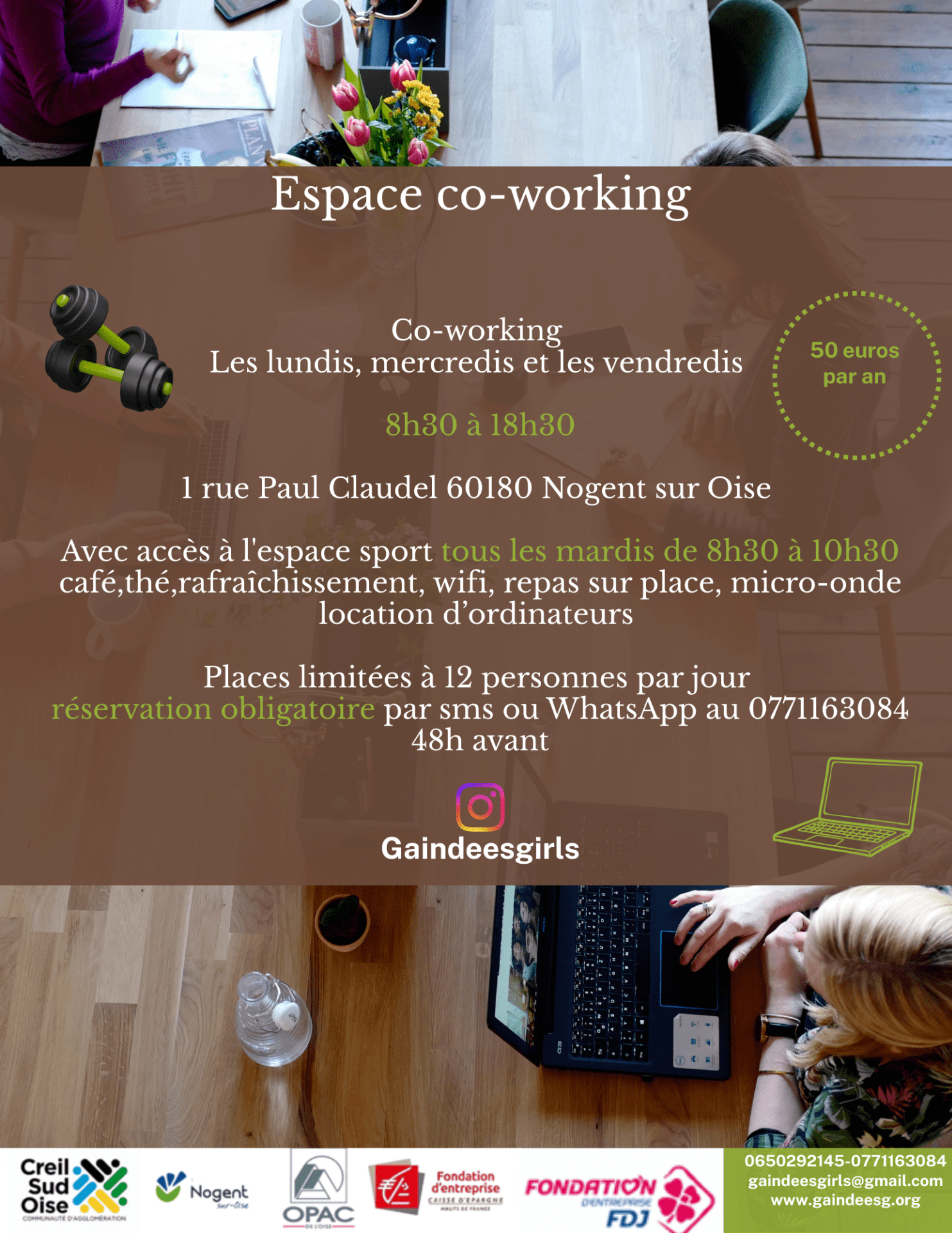 Adhésion annuelle Co-working